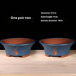 27cm 27cm Blue Bonsai Pair